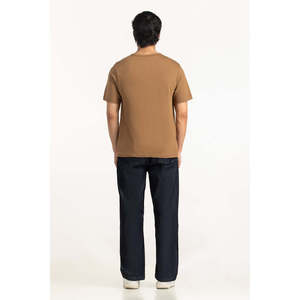Camiseta Henley Casual para Hombre, Corte Regular, Tejido de Punto de 180 GSM, 85% Algodón, 15% Poliéster, Transpirable, Manga Corta, Estampada - Product Image 5
