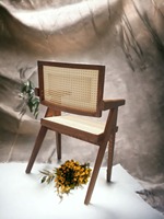 Chaise de salle à manger pliante en rotin mobilier d'extérieur dossier en bois massif cesca chaise en rotin