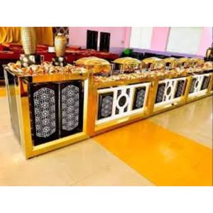 Opal Bliss Comptoir De Mariage Élégant Buffet De Luxe Table D'affichage pour Mariages Événements Restauration Premium En Acier Inoxydable Décor Configuration - Product Image 5