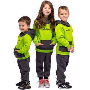 Ensemble de survêtement d'hiver respirant pour enfants, jogging pour garçons, gymnase, jeunes, léger, taille élastique - Product Image 2