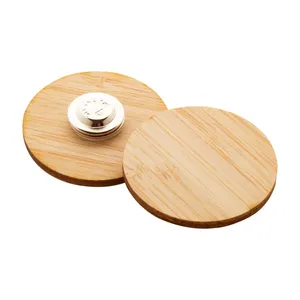 Épingles à badges en bambou durables pour merchandising – Épingles à vêtements écologiques - Product Image 1
