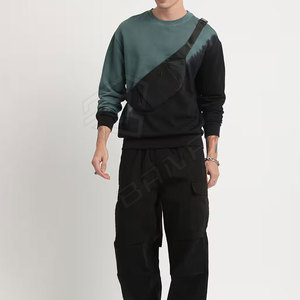 Mode impression personnalisée pull coton France hommes sweats sans poche bord coupé sweats bruts - Product Image 1