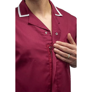 Uniformes de Hospital con Cuello en V Personalizados al por Mayor, Blusas de Enfermería con Cuello Camisero, Ribete Blanco, Túnica de Enfermera para el Cuidado de la Salud, Poliéster - Product Image 4