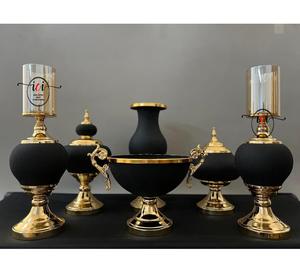 Vente en gros Ensemble de vases décoratifs en métal en fer et aluminium Console de décoration de table pour la maison et le mariage - Product Image 2