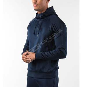 Diseño personalizado bloque invierno algodón Tech polar media cremallera sudaderas con capucha Hombres Nuevo diseño 100% algodón liso sudaderas con capucha - Product Image 5