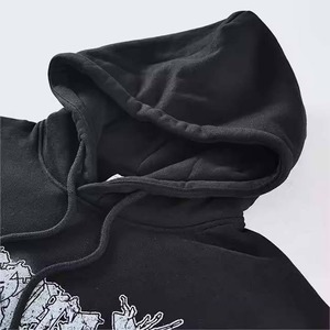 Sudadera con capucha y sudadera para hombre de alta calidad, logotipo personalizado, lavado ácido, Terry francés, transpirable, recortada, Boxy Fit, sudaderas con capucha estampadas para hombre - Product Image 6