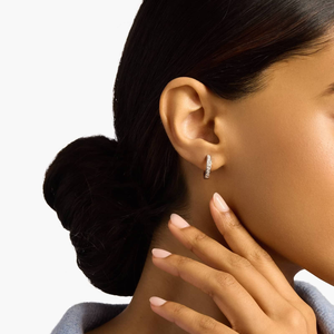 Pendientes de Aro de Cristal Moissanita con Oro de 24K para Mujer, Brillante, Moderno, de Lujo, con Alto Brillo, para Boda - Product Image 5