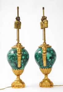 Lampe malachite avec matériau en pierre de laiton caractéristique amovible auto-adhésif écologique - Product Image 6