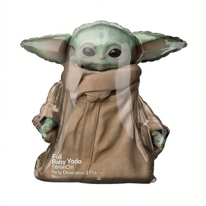 Globo de Papel Metálico Baby Yoda de 58X66Cm, Decoración para Fiestas, Bolsa de 2 Piezas con Impresión Digital de 6 Colores - Product Image 2