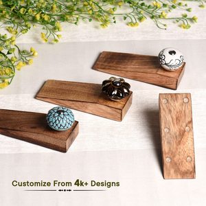 Cuñas de cierre de puerta sólidas redondas de madera púrpura, sin óxido, hechas a mano, diseñador, venta al por mayor - Product Image 5