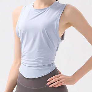 Chaleco Corto Ligero y Transpirable, Top Deportivo Elástico a la Moda, Ropa Deportiva de Secado Rápido, Logotipo Personalizado, Tejido Informal - Product Image 4