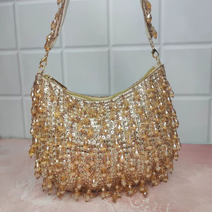 Venta al por mayor Vintage bohemio embellecido noche bolso de mano diamantes rebordear Material de gamuza cierre de solapa para las mujeres fiesta nupcial - Product Image 1