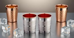 Mint Julep Cup Accesorios Juego de 2 Luxury Copper Metal Drinkware Scant & Charm - Product Image 5