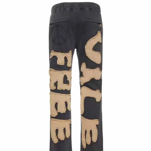 ODM décontracté Streetwear hommes coton sérigraphie DTG autocollant pantalon pantalon survêtement sueur pantalon évasé hommes respirant pantalon de survêtement - Product Image 2