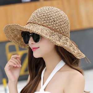 Chapeau de soleil de plage haute couture-Chapeau à large bord en paille naturelle unisexe adulte-Artisanat du Vietnam fait à la main - Product Image 2