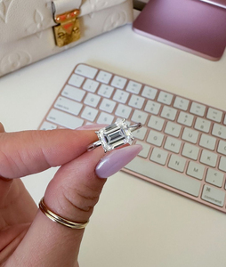 Bague en diamant poire certifiée pour femme, bague de fiançailles Moissanite 1.85TCW, cadeaux d'anniversaire, bagues pour femme, bague Toi Et Moi - Product Image 1