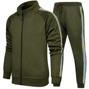 Chándal deportivo de manga larga de algodón para hombre, pantalones de chándal de ajuste cómodo con retazos gráficos, ropa deportiva para Fitness - Product Image 3