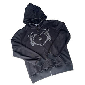reasonable price <b>full</b> <b>zip</b> up <b>hoodie</b> <b>full</b> face <b>zip</b> up cotton <b>hoodie</b> with custom logo prinitting & embroidery - Product Image 4