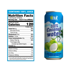 Agua de Coco Pura al por Mayor, 490 ml, Saborizada, Baja en Grasas, Sin Azúcar Añadido, Muestra Gratuita, Marca Privada (OEM/ODM), Lata (Enlatada), 100% Pura - Product Image 5