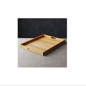 Modern Natural Finish Single Mango Wooden Tray Lacquer Coating <b>Dishwasher</b> Safe for Fruits Snacks Kitchen Storage Factory Price - Product Image 1