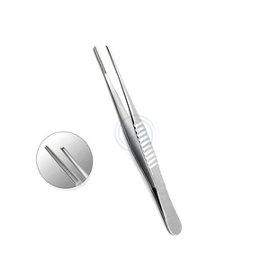 DeBakey Tissue Forceps, 6.1/4 (15.9 cm), Straight, 3 mm Wide Tips, Premium