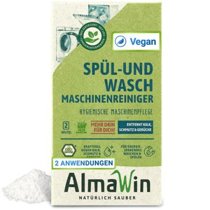 AlmaWin Custom 2 Dishwasher And Washing Machine Cleaner 2X100g Against Dirt Limescale & Odours Vegan Organic <b>Detergent</b> - Product Image 1