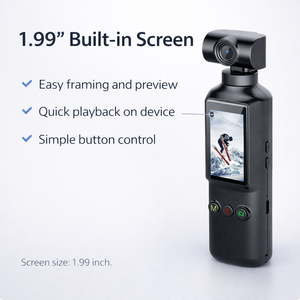 Mini Cámara Deportiva Portátil 4K con WiFi, Visión Nocturna, Proyección, Fácil Transferencia de Archivos, Pantalla de 1.99 Pulgadas, Compatible con Tarjetas TF/SD - Product Image 4