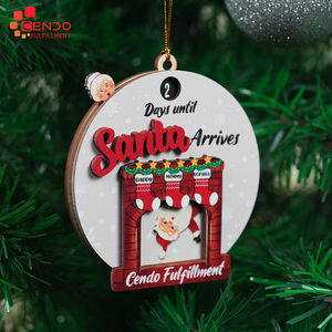 Ornement de Noël en bois pour le compte à rebours, panneau de compte à rebours en bois pour les fêtes, décoration de minuterie festive pour les enfants et la famille à la maison - Product Image 6