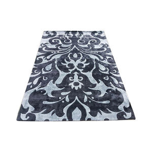 2025 nouveau Design luxe laine naturelle Viscose Floral tufté tapis artisanal brodé artisans tapis résistant aux taches antidérapant - Product Image 5
