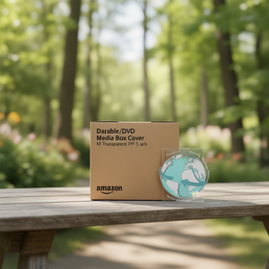 Durable <b>CD</b>/DVD Media <b>Box</b> Cover M Transparent PP 5-Pack - Product Image 3