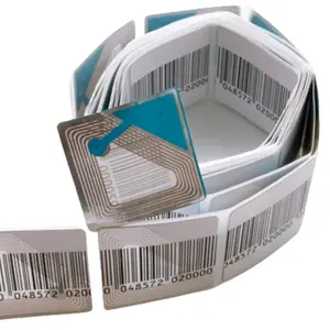 슈퍼마켓 경보 시스템 8.2mHz 반대로 도둑질 EAS 상점을 위한 연약한 바코드 상표 RFID RF 스티커 안전 꼬리표