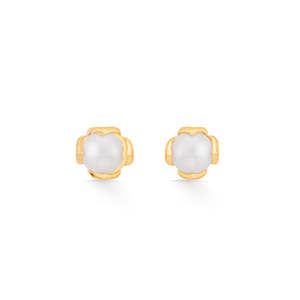 Gold-Plated Freshwater <b>Pearl</b> Bridal <b>Jewelry</b> <b>Set</b> with Diamond Accent for Wedding Party Gift - Product Image 6