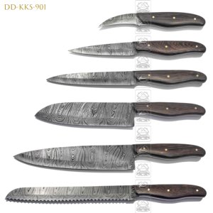 Offre Spéciale ensemble de couteaux de cuisine en acier damas de style japonais DD-KKS-901 ensemble de couteaux de cuisine professionnels en bois de wengé - Product Image 2