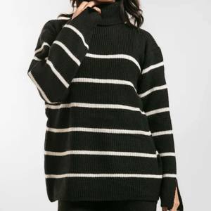 Suéteres de Punto Acordonados para Mujer, Cuello Redondo, Transpirables, de Algodón, Cuello Alto, Casuales, de Invierno - Product Image 6