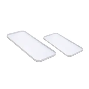 Plateau Rectangle en fer classique couleur noire ensemble de 2 plateaux de service de grande taille et plateau décoratif pour hôtel et restaurant en vrac - Product Image 5