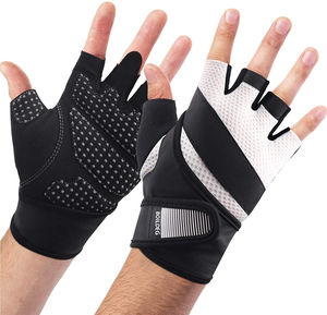 Guantes de Ciclismo de dedo corto de diseño personalizado Gel acolchado para ciclismo de carretera al aire libre Cuero Premium con embalaje personalizado PK - Product Image 2