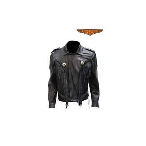 Chaqueta BonJovi para hombre con trenza y flecos, forro Z/o - Product Image 1