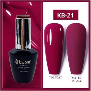 Vernis à ongles gel professionnel KWEEN 15ML, série violet brillant sans résidu, kit de manucure UV/LED à retirer par trempage - Product Image 6