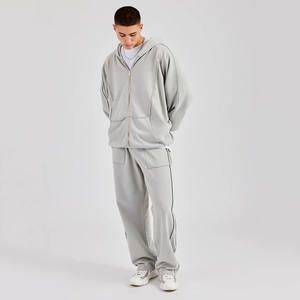 Qualité supérieure Hommes Survêtements Streetwear 100% Coton Survêtement Logo Personnalisé Courir En Plein Air Jogging Ensemble Léger - Product Image 6