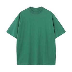 Camiseta personalizada de algodón orgánico 100% de alta calidad en blanco 230gsm camiseta de gran tamaño de peso pesado DTG camisetas de impresión para hombres - Product Image 1