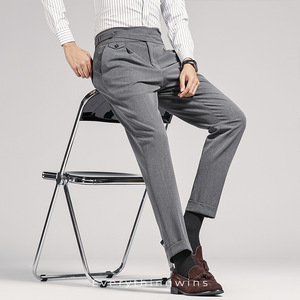 Pantalon de tailleur personnalisé <span class=keywords><strong>Napoles</strong></span> pour hommes Version italienne Pantalon de smoking taille haute Pantalon Pour Hommes Pantalon formel pour hommes - Product Image 4