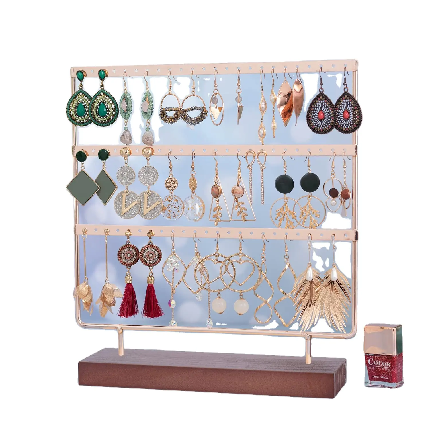 High quality brass Jewelry Stand Display earing Holder customized size best selling product brass earring holder stand