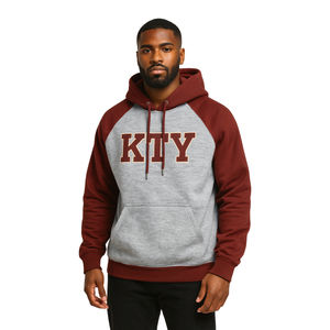 Kap Grey เสื้อสวมหัวมีฮู้ดผ้าคอตตอนแขนเสื้อสีแดงเข้มเสื้อผ้าพี่น้องแบบกรีกที่กำหนดเองสไตล์สตรีท hbcu แบบกรีกเก้า - Product Image 1