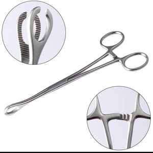 Pinzas Ranuradas de Acero Inoxidable para Perforaciones Corporales Manuales, Instrumento de Alta Calidad con Certificación CE y Logotipo Personalizado - Product Image 3