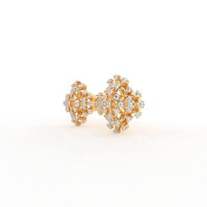 Boucles d'oreilles chics en diamant en or rose et blanc pour une sophistication quotidienne certifiée IGI pour les fêtes - Product Image 2