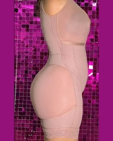 Ceinture intégrale Fajas Colombianas Vêtements de forme longs pour femmes Contrôle du ventre Vêtement de compression post-chirurgie avec fermeture éclair à l'entrejambe