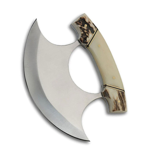 Couteau Ulu artisanal de qualité supérieure pour chefs, couteau Ulu avec lame en acier inoxydable extra-affûtée, couteau Ulu de cuisine avec poignée antidérapante - Product Image 3