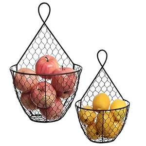 Modern Heavy Duty Metal Wire <b>Basket</b> for Fresh Fruits and <b>Vegetables</b> Handmade Wire Kitchen <b>Basket</b> - Product Image 4