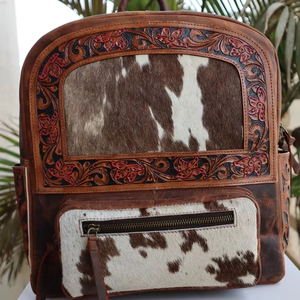 กระเป๋าเป้หนังวัวขนสัตว์ใส่ได้ทั้งชายและหญิงมีสไตล์การออกแบบสไตล์ตะวันตกแบบมีซิปปิดใหม่โพลีเอสเตอร์สุดฮิต - Product Image 1