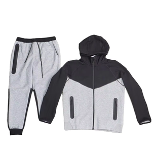 Vente en gros OEM survêtement en coton et polyester épais ensemble de jogging à capuche impression personnalisée logo hommes ensemble de sweat à capuche épais pour hommes - Product Image 1